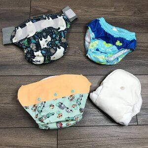 GroVia & EcoAble Cloth Diaper Lot One Size Swimways 24M Swim Diaper Unisex Baby